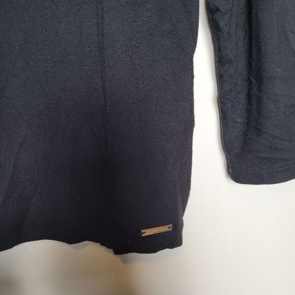 T Tahari Black Long Sleeve Pullover Classy Formal Comfy Equestrian Preppy Small - Picture 5 of 11